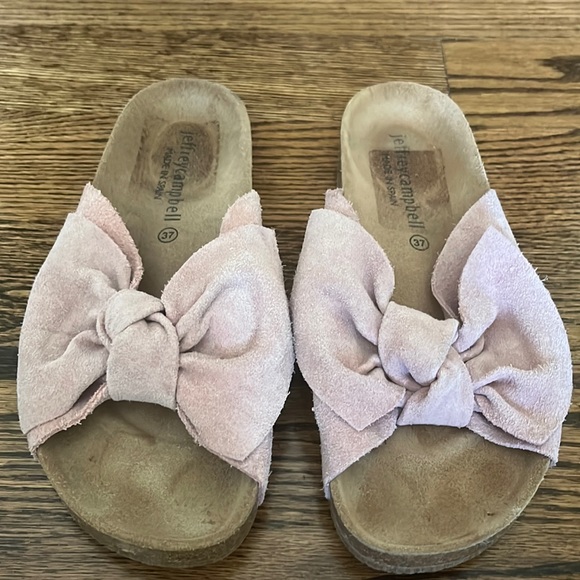 Jeffrey Campbell Shoes Jeffrey Campbell Suede Bow Slides Poshmark